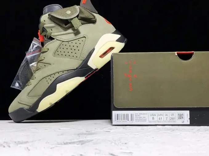 Rep Scott Travis Air Jordan Medium CN1084-200 6 Olive x 0428